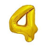 Шар цифра 4 фольга 66 см (золото) Шар цифра 4 фольга 66 см (золото)