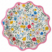 Тарелки цветы (розовая) 18см