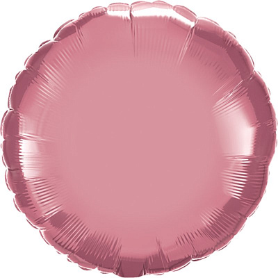 Шар фольга круг 18" Хром розовый