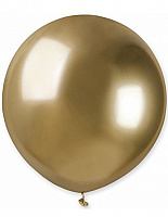Воздушные шарики|Шары латексные|Металлик (блеск)|Воздушный шар 18" хром золотой