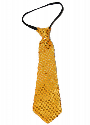 Краватка в паєтках жовта