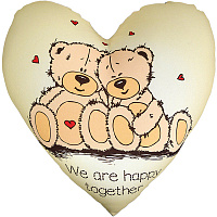 Подушка сердце Влюбленные медведи