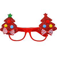 Очки Елочки красные