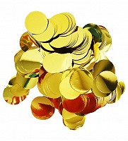Воздушные шарики|Декор для шаров|Конфетти кружочки золото 100гр