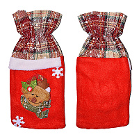 Праздники|Новогодние украшения|Новогодние носки|Мешочек для подарка Олень (Красный)