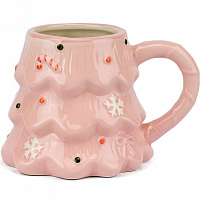 Чашка Елочка розовая
