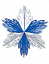 Декорация Снежинка 40 см (сине-серебряная) - фото 1 | 4Party