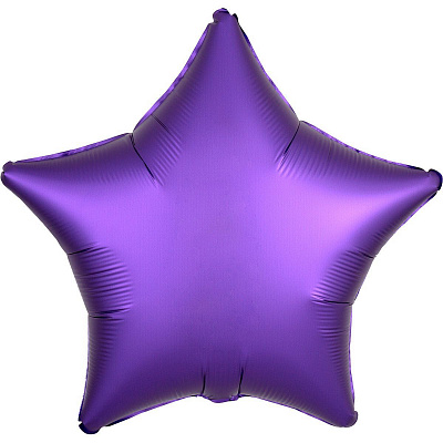 Куля фольгована 19" зірка сатин фіолетова