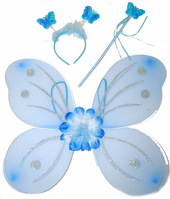 Набор бабочка Цветок (голубой)