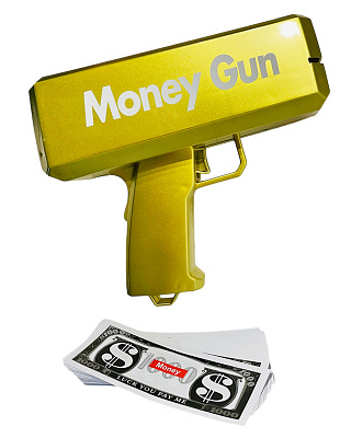 Денежный пистолет Money Gun (золотой)