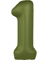 Шар цифра 1 фольга 90см Slim (оливковая) Шар цифра 1 фольга 90см Slim (оливковая)