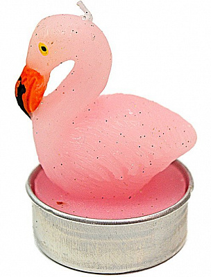 Свеча Фламинго (розовая)