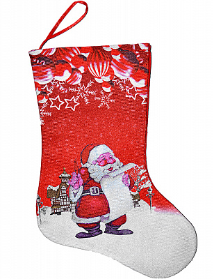 Шкарпетка Санта (червоний) 22см