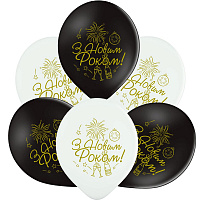 Праздники|Новый Год|Новогодние воздушные шары|Воздушный шар З Новим роком Шампанське 30 см