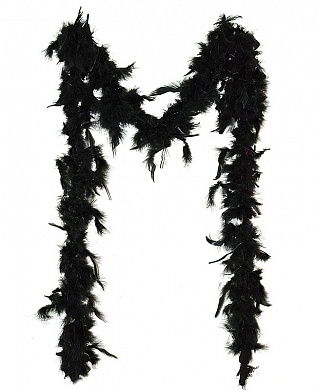 Боа перьевое эконом (черное) - фото 2 | 4Party