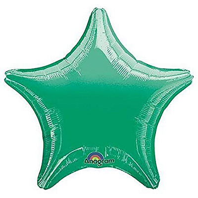 Куля фольгована 19" зірка зелена