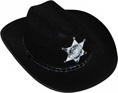 Шляпа детская Шерифа со звездой (черная)