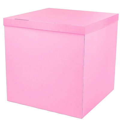 Коробка-сюрприз для куль (рожева) 70х70х70