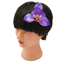 Тематичні вечірки|Гавайская вечеринка|Гавайські костюми та аксесуари|Квітка у волосся Орхідея (фіолетова)