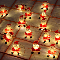 Гирлянда LED Санты на проволоке