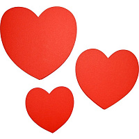 Товары для праздника|Украшение помещений|Баннера|Набор баннеров Сердца красные 15 шт