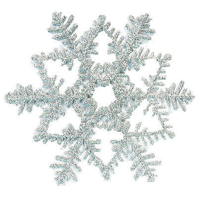 Сніжинка срібло (блиск) 16 см