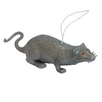 Праздники|Декорации на Хэллоуин|Змеи, жуки, мыши|Крыса резиновая серая 10