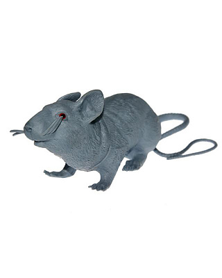 Крыса резиновая большая серая