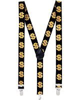 Подтяжки гангстерские Доллары (золотые)