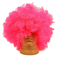 Товари для свята|Парики карнавальные|Клоунські перуки|Перука Афро (рожева)
