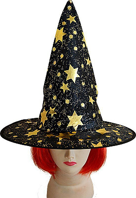 Карнавальный костюм «Плащ Звездочёта», сатин, принт, шляпа, волшебная палочка, р. 34, рост 134 см