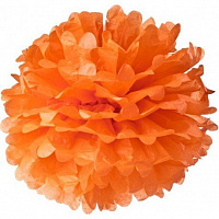 Товары для праздника|Украшение помещений|Подвесные шары|Помпон бумажный (оранжевый)