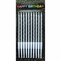 Свечи длинные хром (серебряные) 10 Свечи длинные хром (серебряные) 10