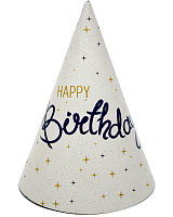 Колпачок Happy Birthday кремовый Колпачок Happy Birthday кремовый