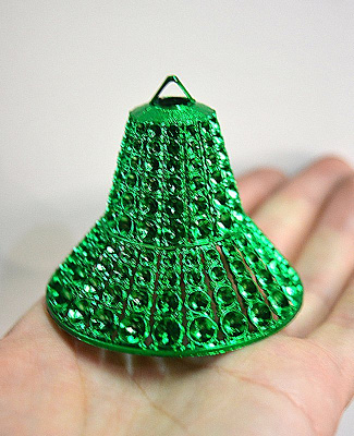 Іграшки новорічні дзвіночки (зелені) 4 од