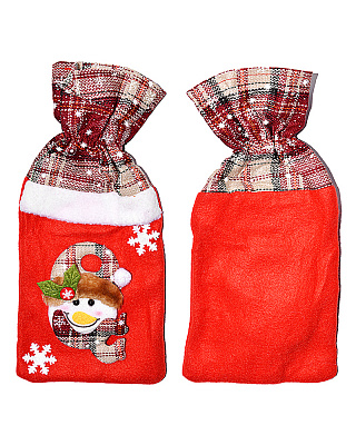 Мешочек для подарка Снеговик (Красный)