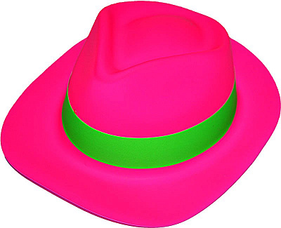 Шляпа с лентой малиновая (пластик)