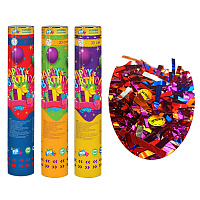День Рождения|Тема Клоун|Хлопушка 30 полоски цветные FunParty