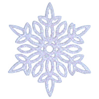 Сніжинка 11 см перламутр декоративна