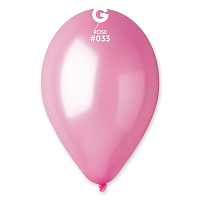 Тематические вечеринки|Цветная вечеринка|Розовая|Воздушный шар металлик розовый 12"