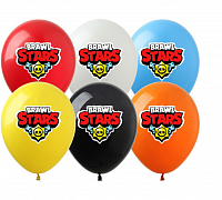 Воздушные шарики|Шары латексные|С рисунком|Воздушный шар 30 см Бравл Старс