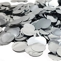 Конфетти круги серебро 50 гр 23 мм