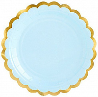 Свята |Сервировка новогоднего стола|Тарілки|Тарілки ніжно блакитні 18 см