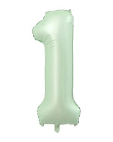 Шар цифра 1 фольга 66 см (оливковая)