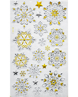 Наклейки сніжинки 
