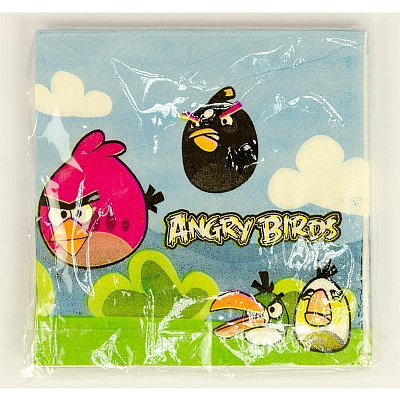 Салфетки праздничные Angry Birds 