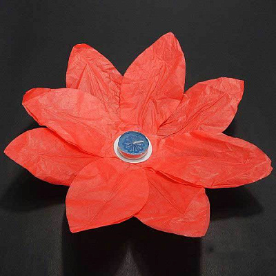 Плавающий фонарик Цветок Лотоса (Красный)