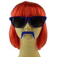 Очки с усиками Дядя (синие)