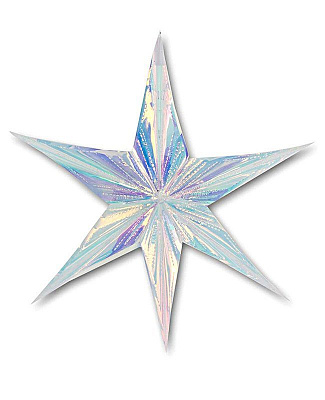 Звезда фольгированная перламутровая 60см