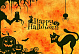 Плакат Хэллоуин Кот 120х75